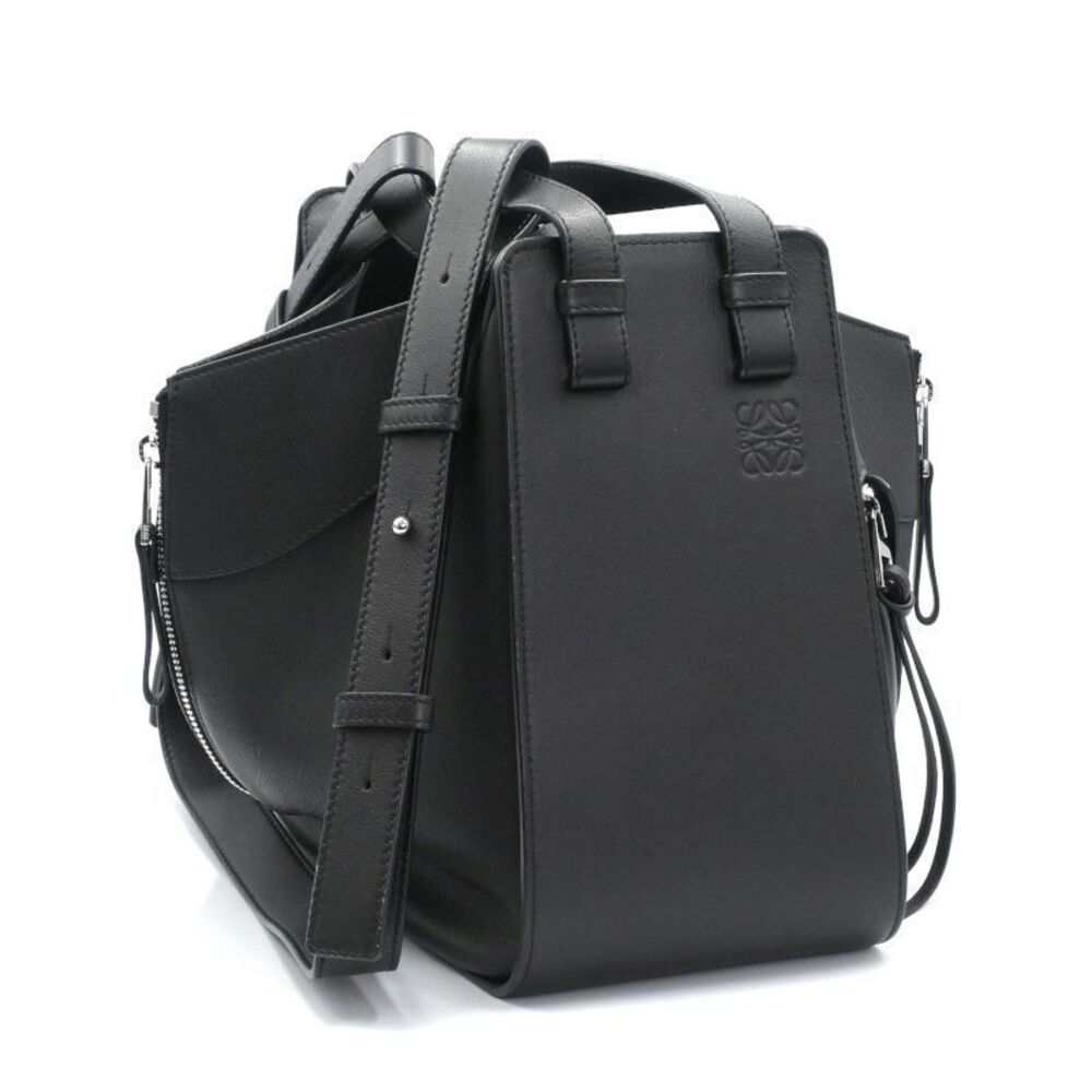 Loewe Hammock Bag Calfskin Anagram 2Way Shoulder Bag Black